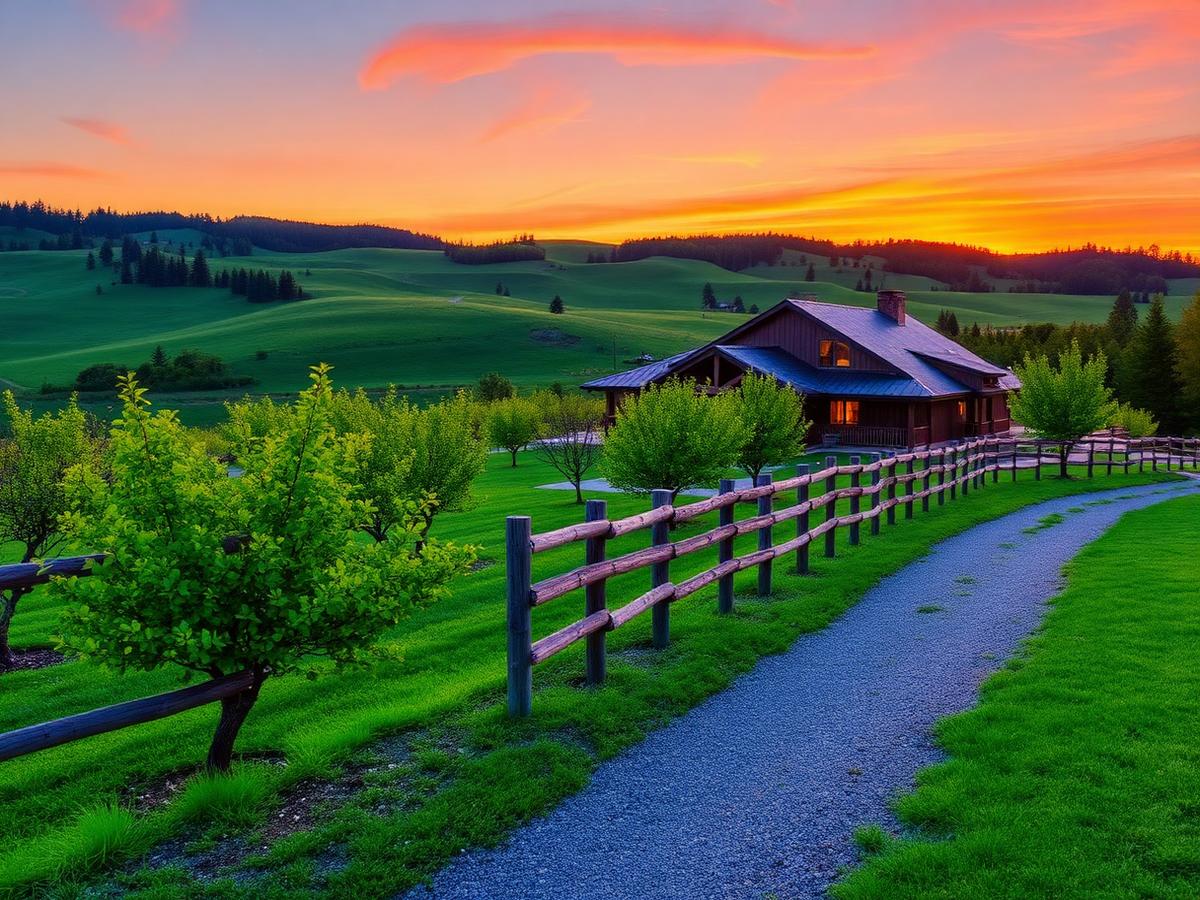 Hilltop Farmhouse with Orchard
